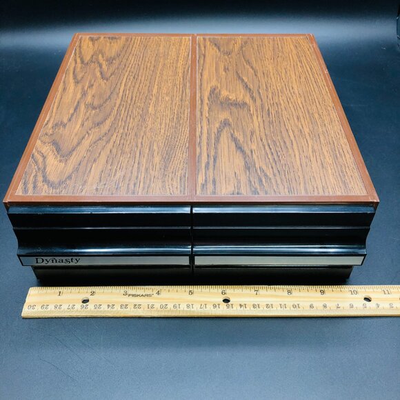 Vintage 80s DYNASTY Audio Cassette Computer Tape Dual Drawer Cabinet Storage - Picture 11 of 13